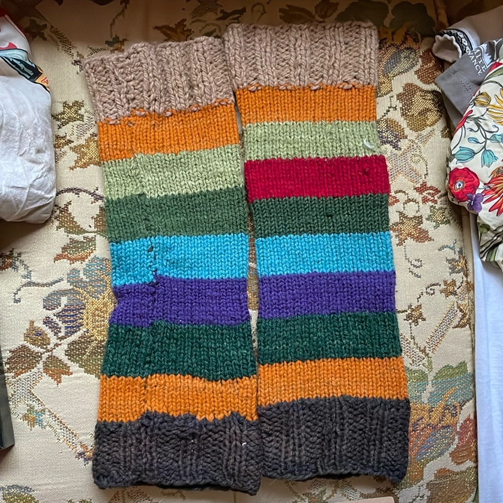 Striped leg warmers